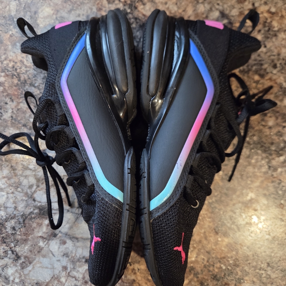 PUMA Axelion Black Sneakers Fade Running Size 7.5 Women’s - Picture 5 of 14